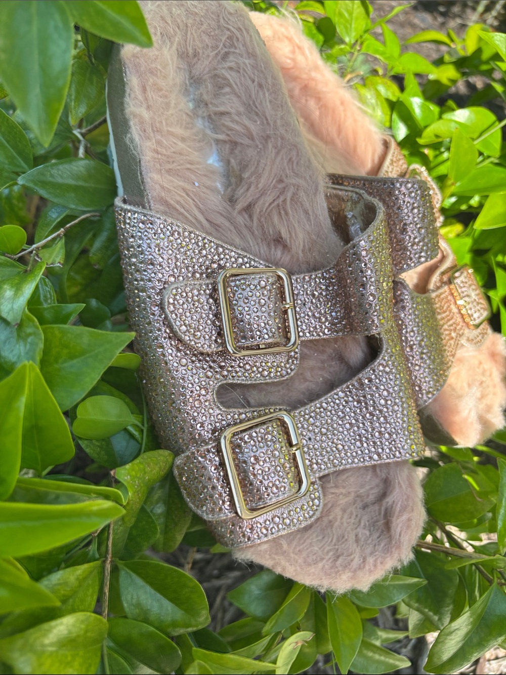 INC International Faux Fur Slide Sandals - Picture 7 of 11